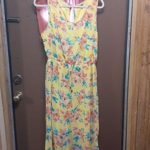 Yellow maxi dress